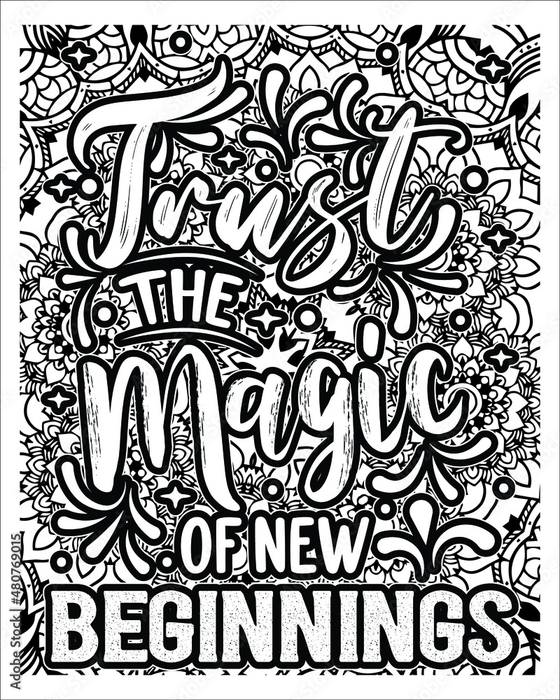 Motivational Quotes Coloring page, inspirational Quotes Coloring page.