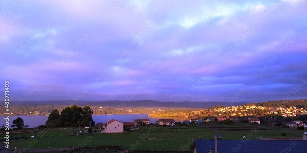 Fototapeta premium Amanecer en Rianxo, Galicia