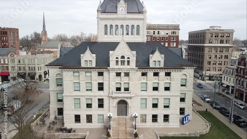 Historic Lexington courthouse drone footage photo