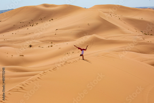 Saraha desert sand dunes  Morocco