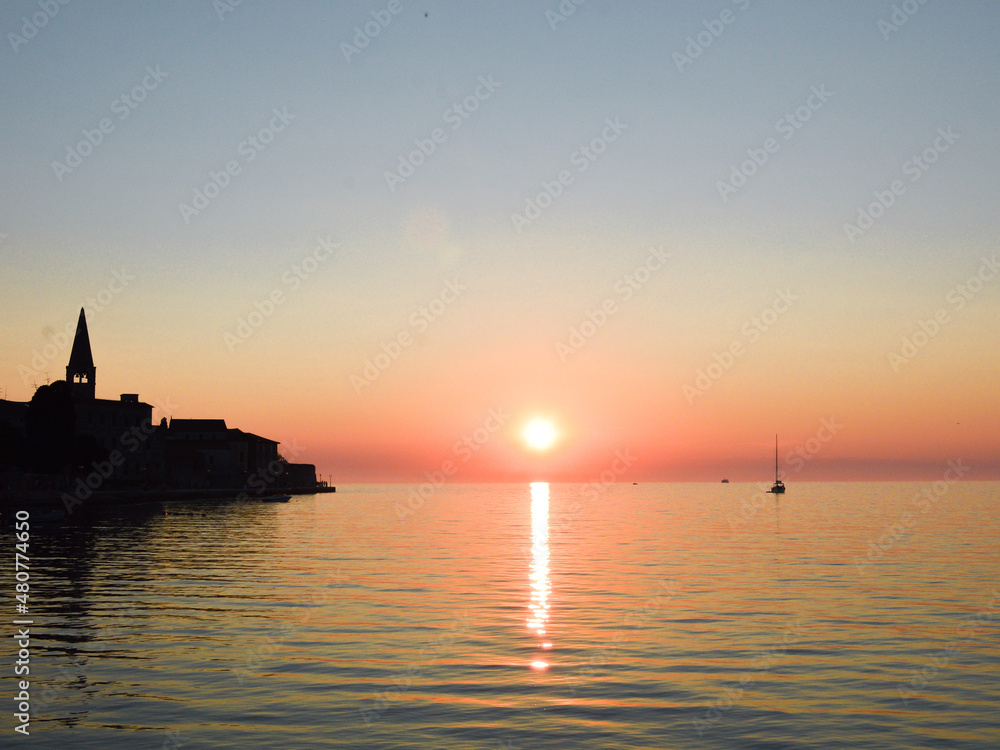 Sunset in the Mediterranean sea.