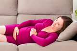 Pregnant suffering belly ache