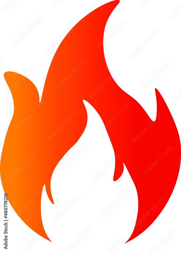 Abstract, Fire logo in a trendy style. Isolated on a white background, Vector Illustrations. Abstract, Fire logo in a trendy style. Isolated on a white background, Vector Illustrations.