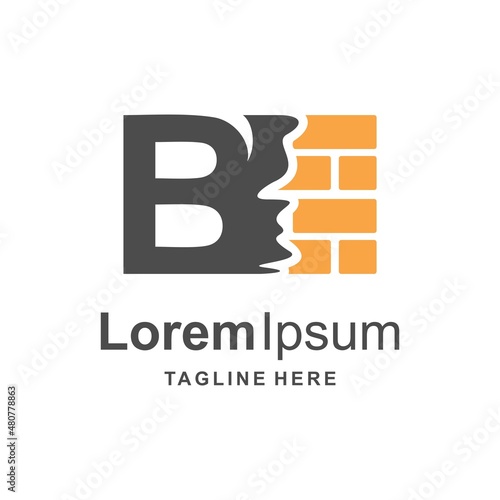 Plastering logo concept vector template