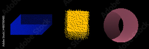 Geometric Vector Shape. Figure isolated on background.