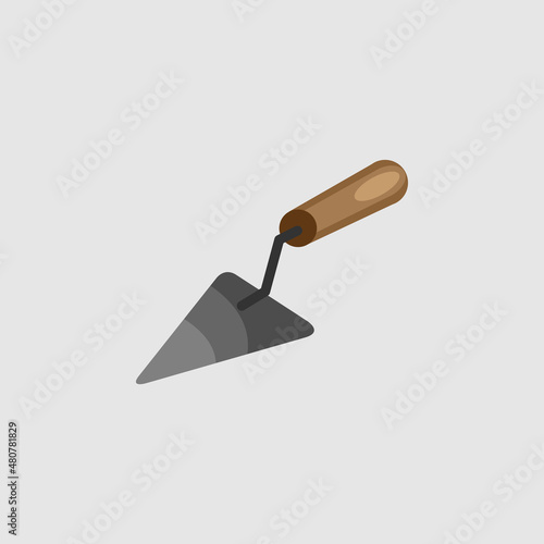 Trowel icon. Cartoon of sickle vector icon
