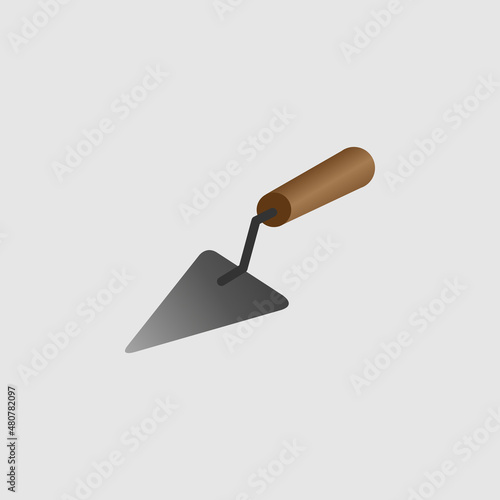 Trowel icon. Cartoon of sickle vector icon