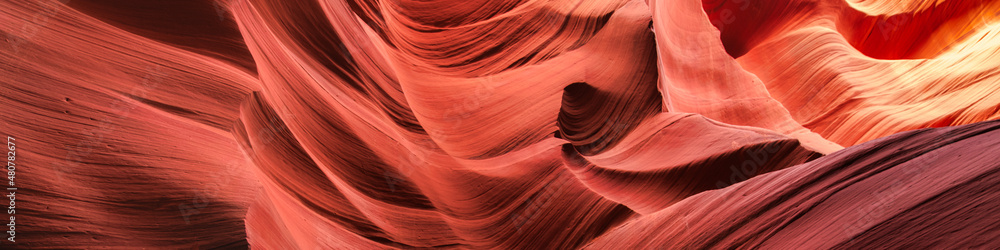 background abstract sandstone wall with beautiful colors. Antelope Canyon near page, arizona, usa