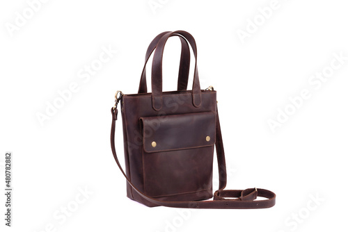 Wallpaper Mural Modern leather casual or business bag isolated on white background Torontodigital.ca