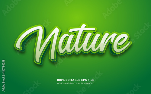 Nature Fresh text style effect	