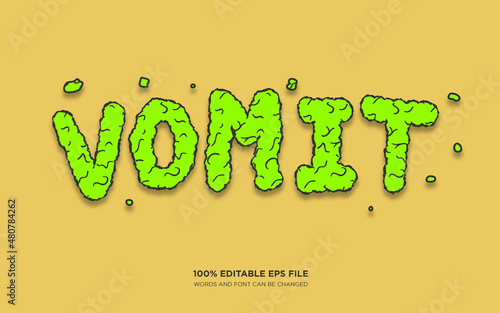 Vomit editable text style effect