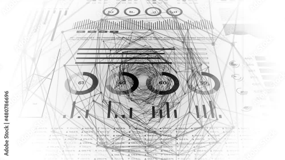 custom made wallpaper toronto digitalData and report statistics, animation with graph diagrams.