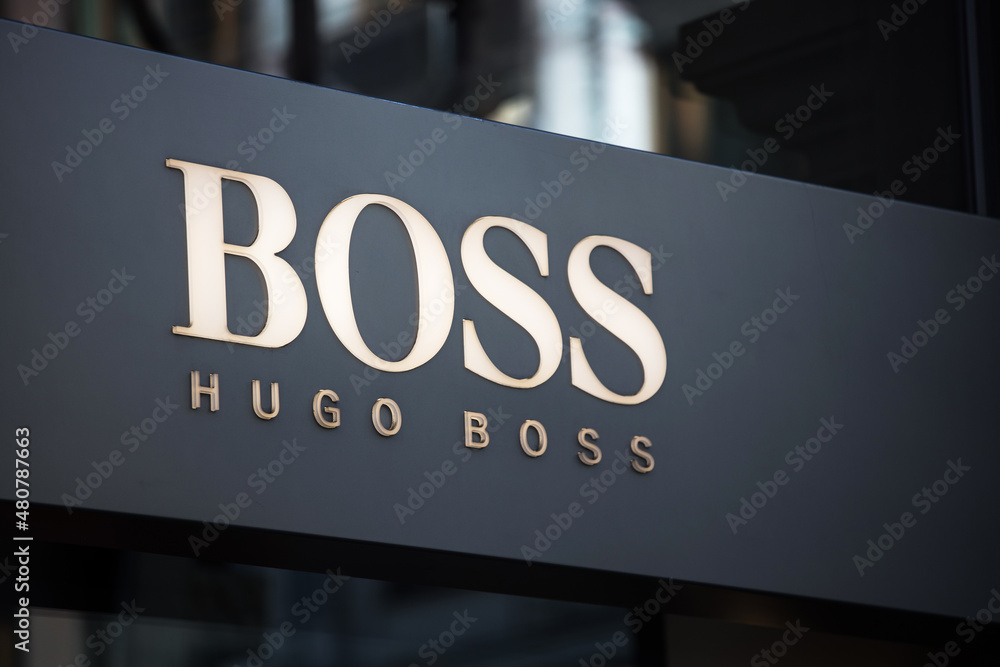 berlin,berlin /germany - 20 10 2021: a hugo boss store sign Stock Photo |  Adobe Stock