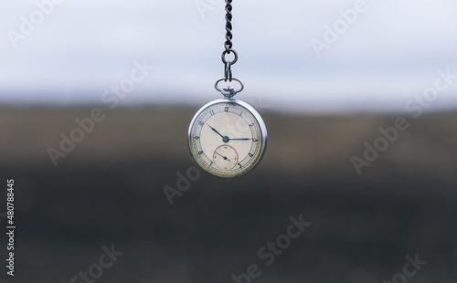 Old pocket watch. Time concept. Time report.