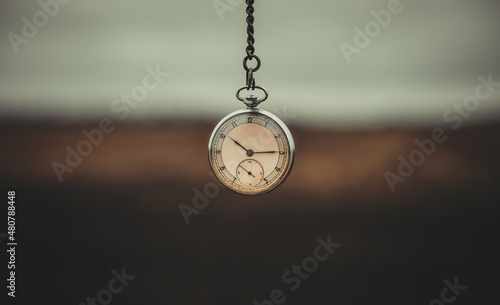 Old pocket watch. Time concept.
