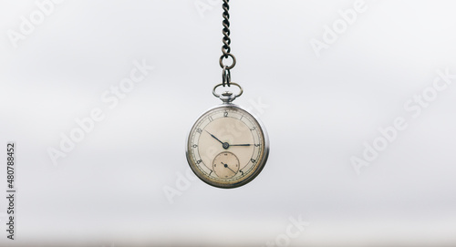 Old pocket watch. Time concept. Time report.