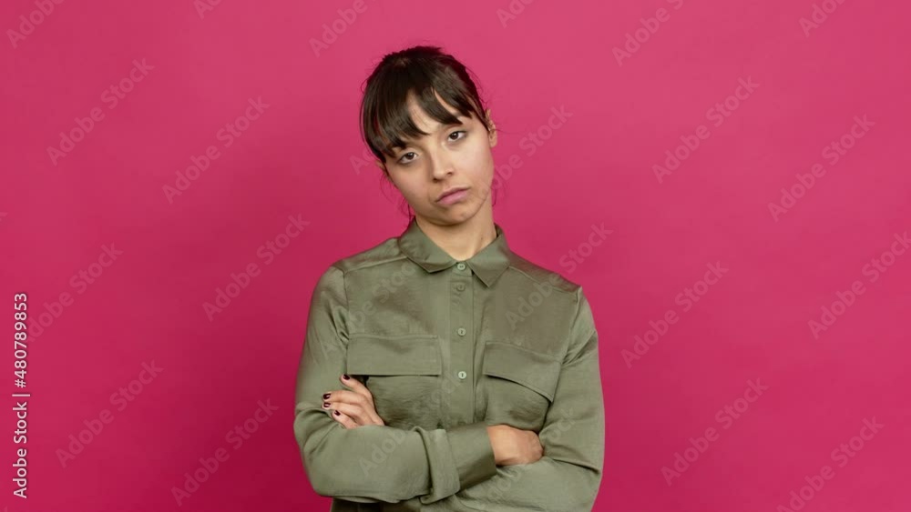 Pretty woman . Portratit over isolated background Pretty woman . Portratit over isolated background