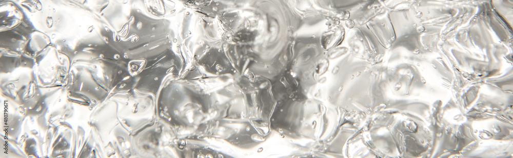 Banner made Transparent liquid Gel serum texture. Make-up and cosmetics texture background, skincare product and beauty cream Banner made Transparent liquid Gel serum texture. Make-up and cosmetics texture background, skincare product and beauty cream