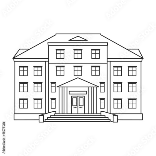Building of government vector icon.Outline vector icon isolated on white background building of government .
