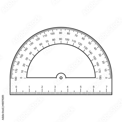 Ruler vector icon.Outline vector icon isolated on white background ruler.