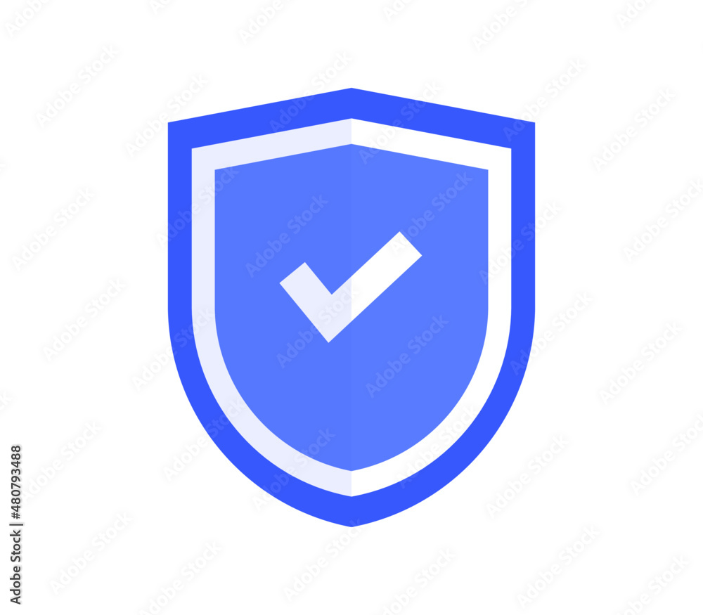 Guarantee and privacy badge flat vector illustration. Guarantee and privacy badge flat vector illustration.