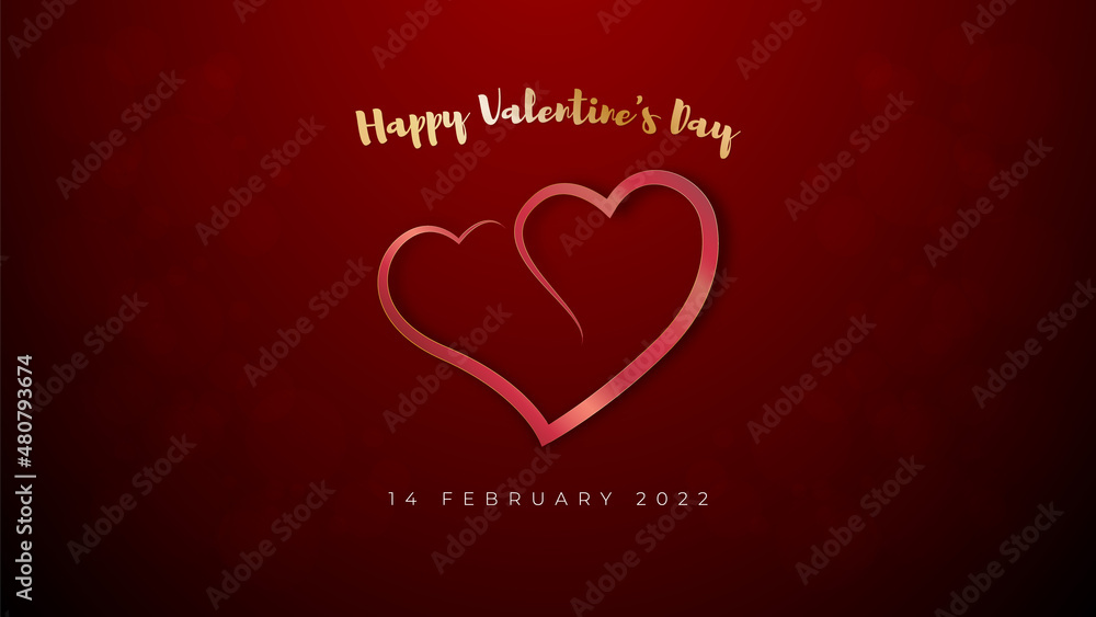 Valentine's day background design vector Valentine's day background design vector