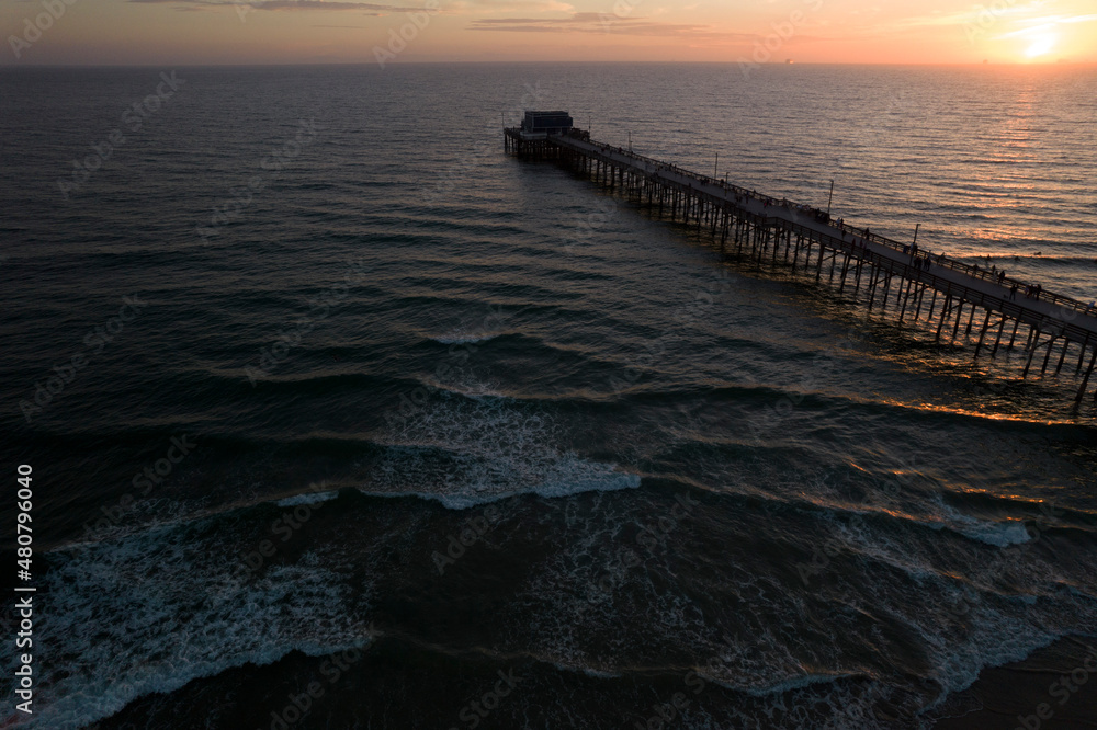 sunset at the pier