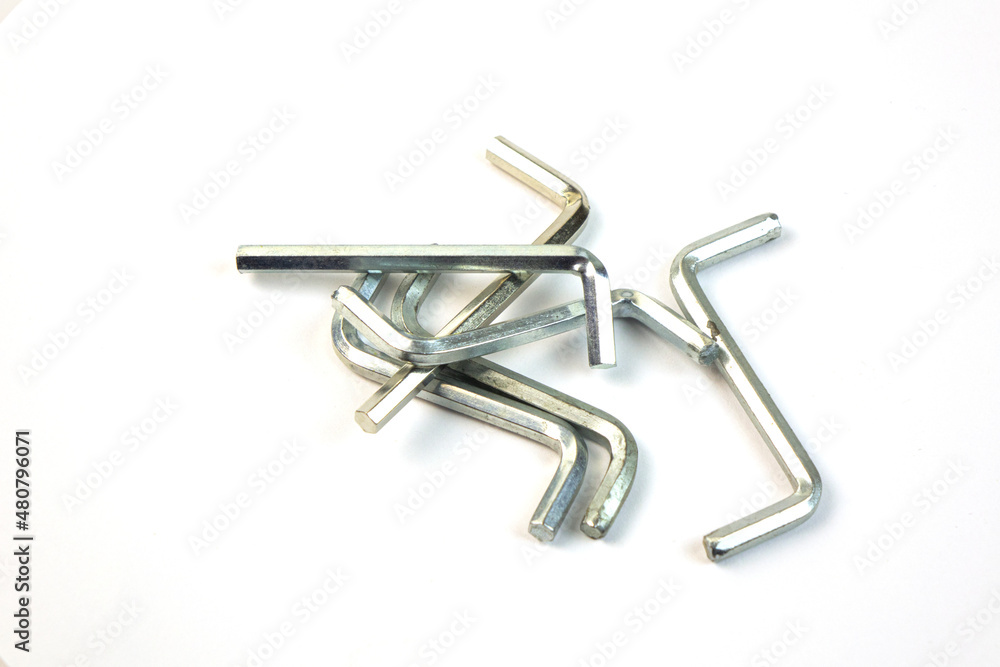 Screwdrivers on white background. Work tools Screwdrivers on white background. Work tools