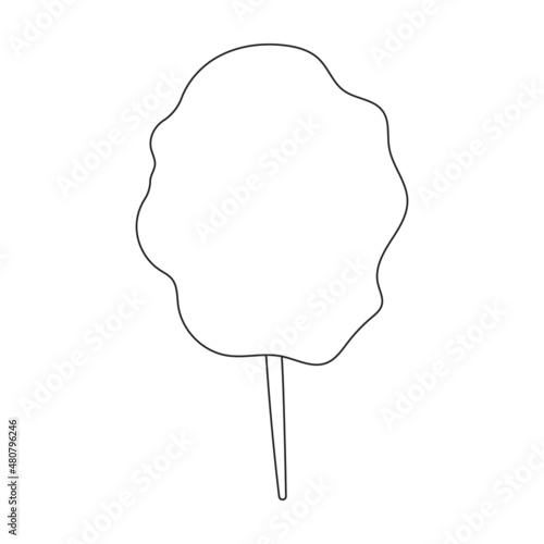 Candy floss vector icon.Outline vector icon isolated on white background candy floss.