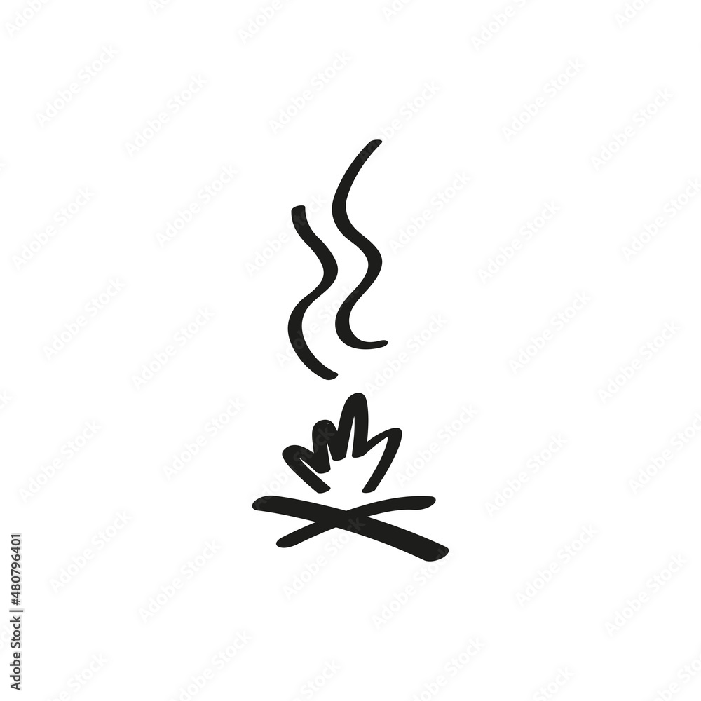 Obraz premium Campfire icon design. 