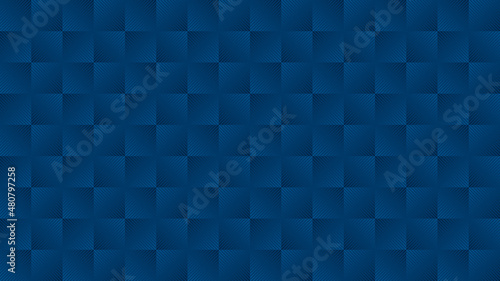 Blue Webpage or Business Presentation Checkered Background with Copyspace. HD 16x9 Wide Screen Cheqered Vector Pattern. 
