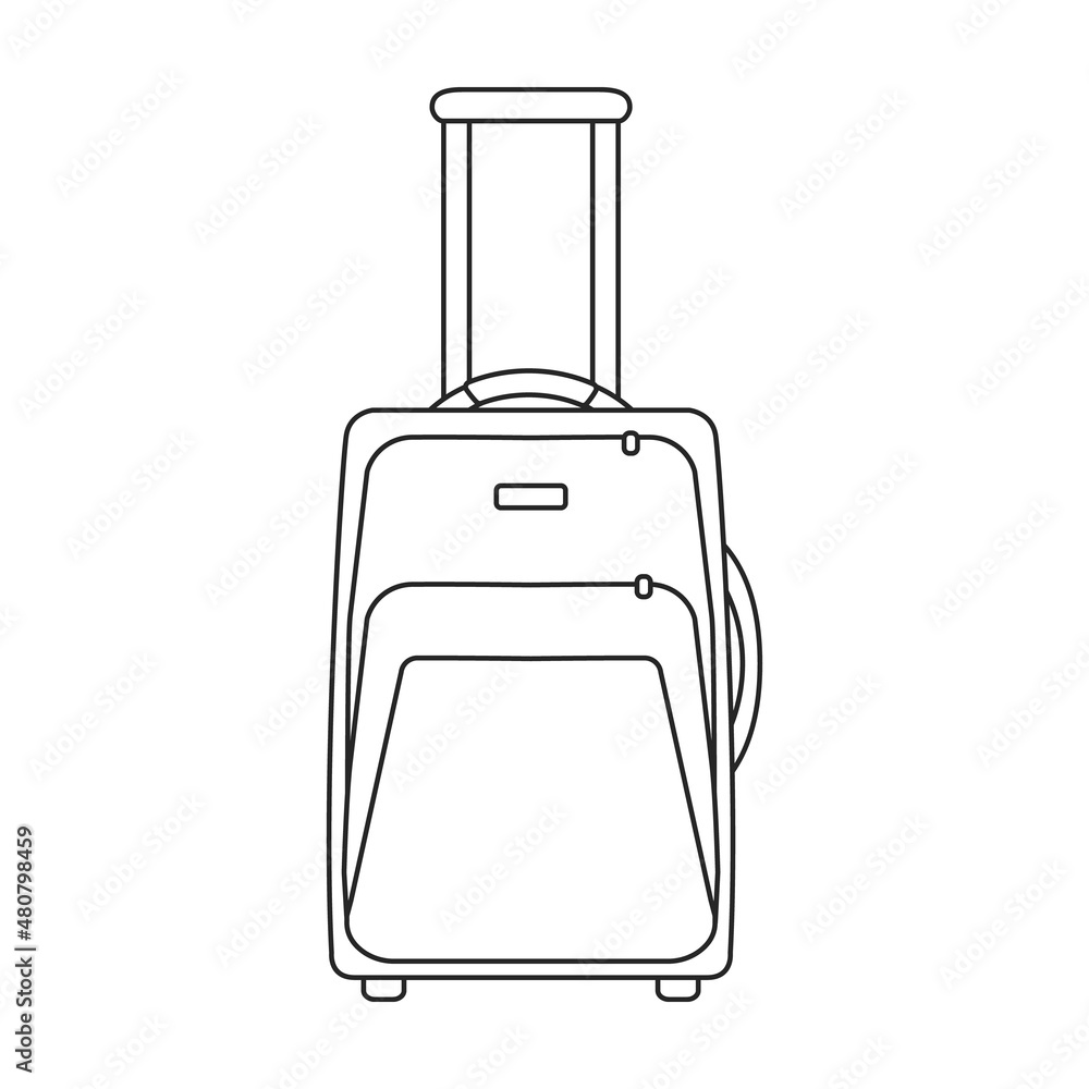 Suitcase vector icon.Outline vector icon isolated on white background suitcase. Suitcase vector icon.Outline vector icon isolated on white background suitcase.