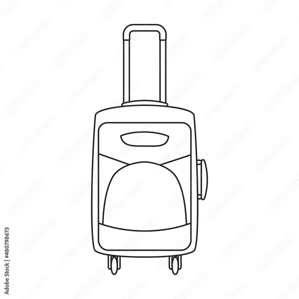 Suitcase vector icon.Outline vector icon isolated on white background suitcase. Suitcase vector icon.Outline vector icon isolated on white background suitcase.