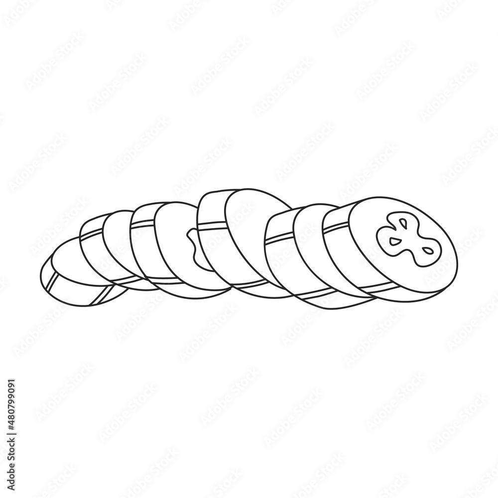 Banana vector icon.Outline vector icon isolated on white background banana. Banana vector icon.Outline vector icon isolated on white background banana.