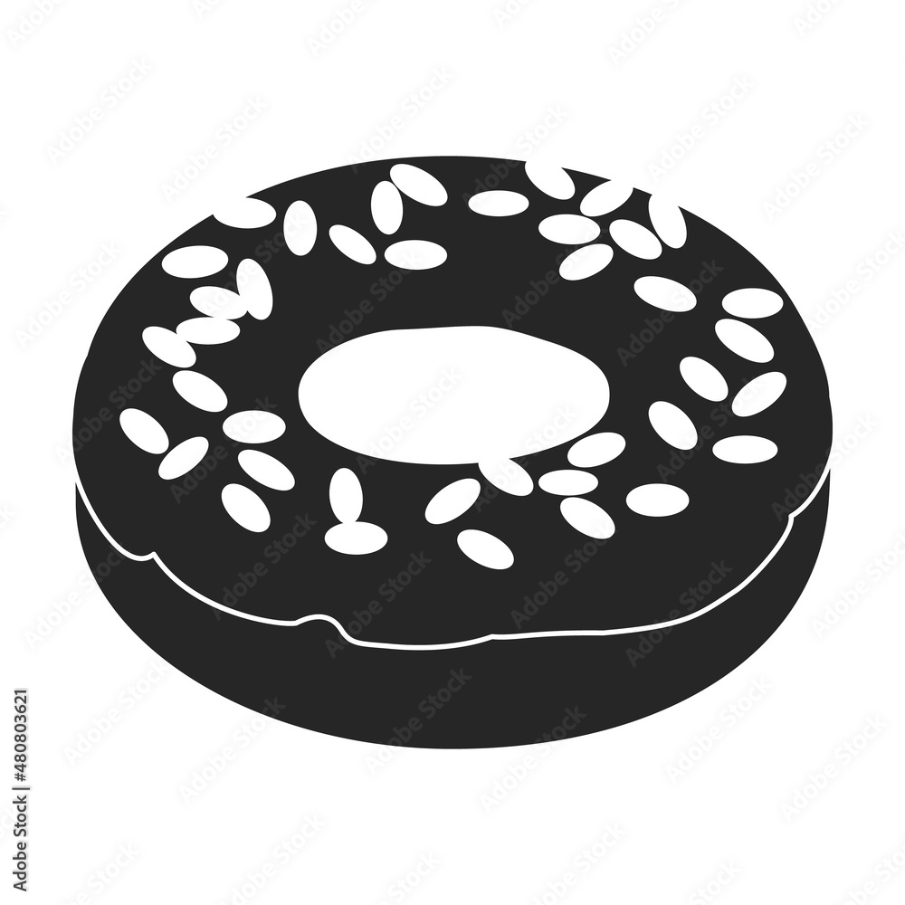 Pink doughnut vector icon.Black vector icon isolated on white background pink doughnut. Pink doughnut vector icon.Black vector icon isolated on white background pink doughnut.