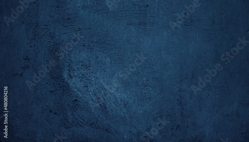Abstract Grunge Dark Blue Wall Background