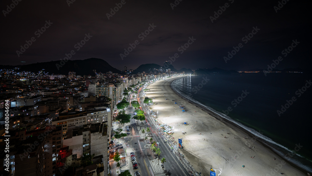 Copacabana Beach at Night Praia Noite
