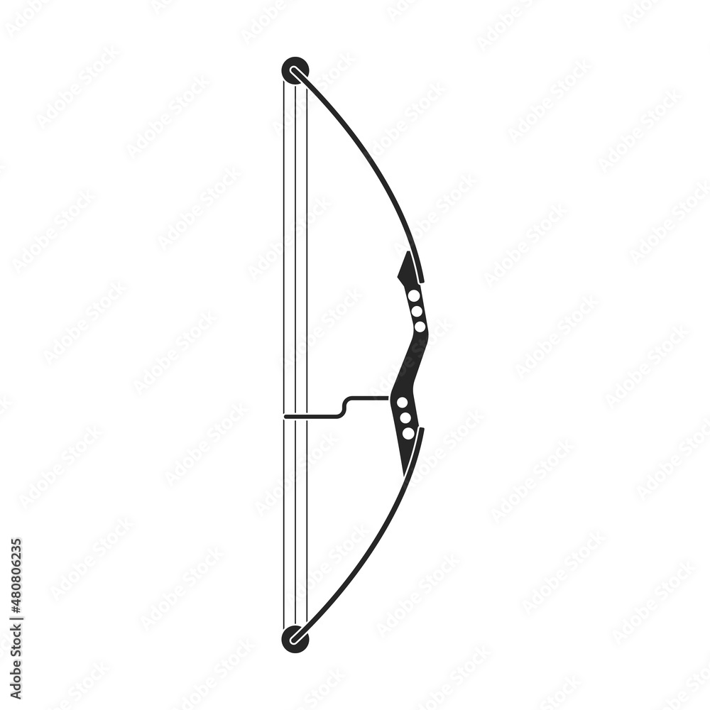Fototapeta premium Crossbow vector icon.Black vector icon isolated on white background crossbow.