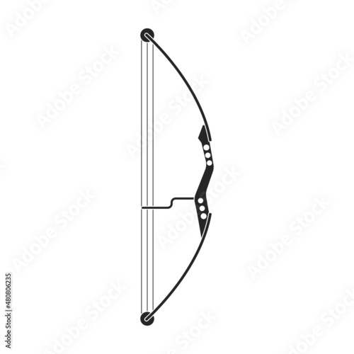 Crossbow vector icon.Black vector icon isolated on white background crossbow.