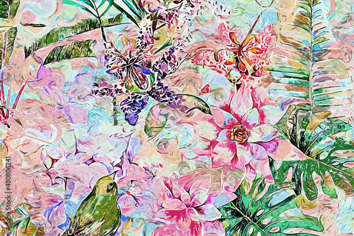 Hand painted flowers