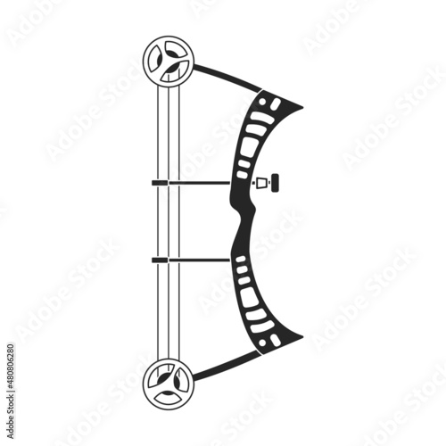 Crossbow vector icon.Black vector icon isolated on white background crossbow.