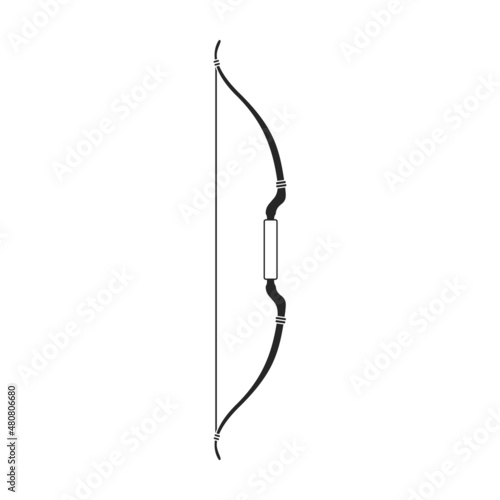 Crossbow vector icon.Black vector icon isolated on white background crossbow.
