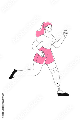 Person with prosthesis concept