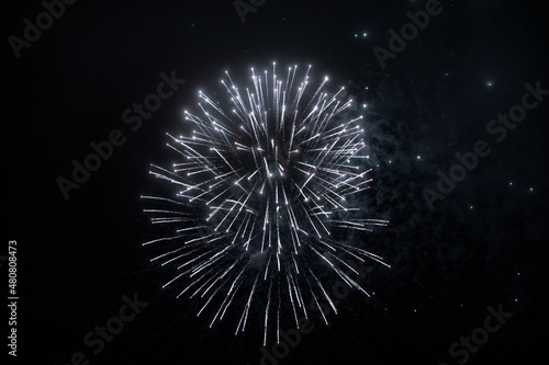 fireworks in the night sky