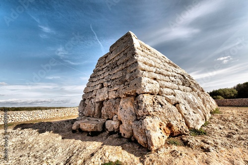 Naveta de tudons, Talayotic monuments in Menorca - Spain. photo