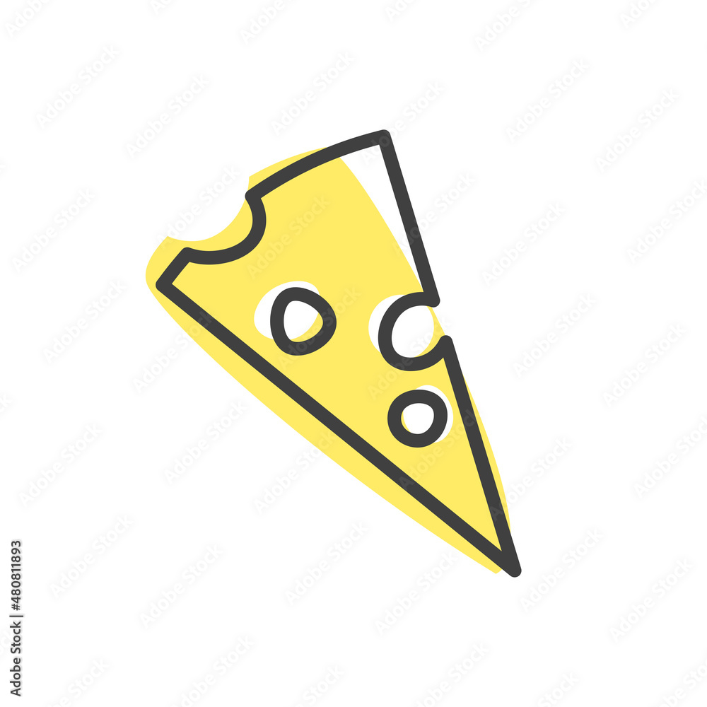 Cheese linear icon. Milk products. Logo concept. Vector illustration isolated on white background. Healthy food concept. Cheese linear icon. Milk products. Logo concept. Vector illustration isolated on white background. Healthy food concept.