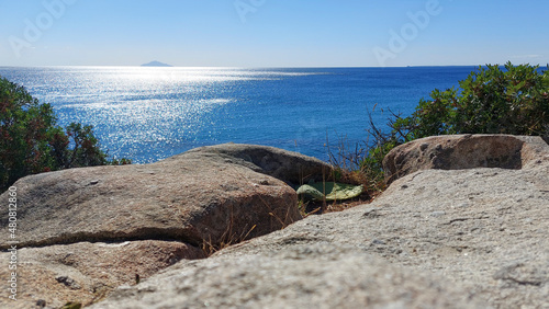 View over  the coast of the island of Elba to the Island Monte Christo photo