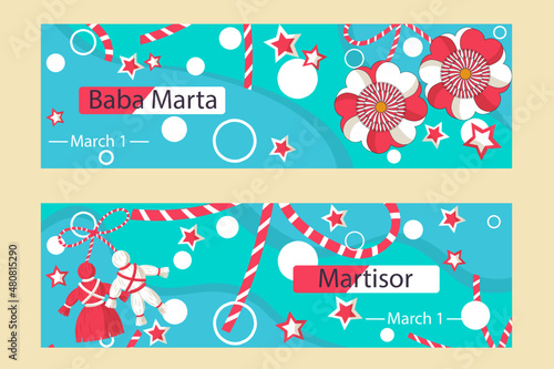 Invitation cards on the festivity of Baba Marta, martisor