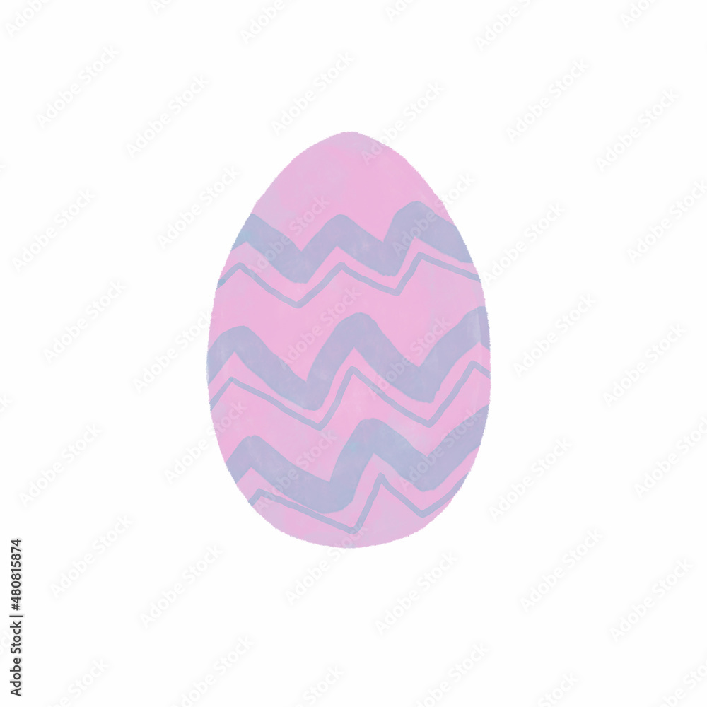 Hand-painted colored Easter egg isolated on a white background. For greeting card design, wallpaper, invitation, menu Hand-painted colored Easter egg isolated on a white background. For greeting card design, wallpaper, invitation, menu