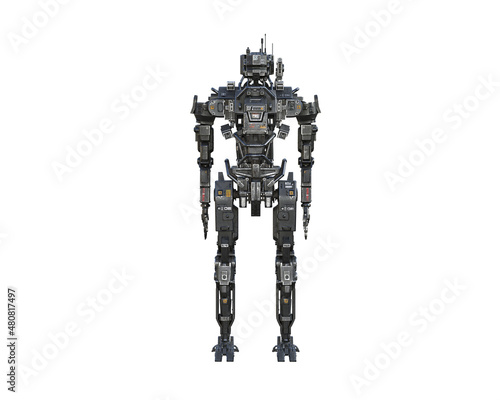 Robot. Clipart illustration for photo collage or photo manipulation. 3D rendering-illustration.
